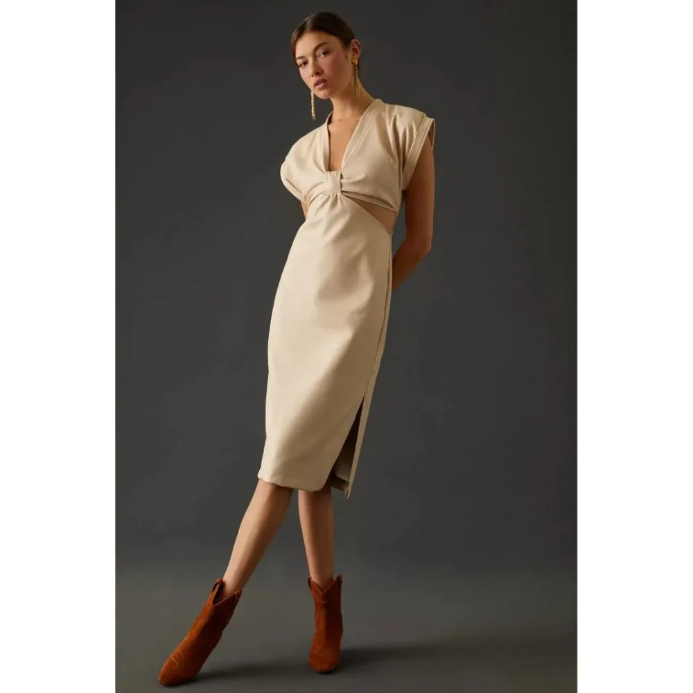 Anthropologie Eva Franco Mini Dress - Vegan Leather - Picture 2 of 5